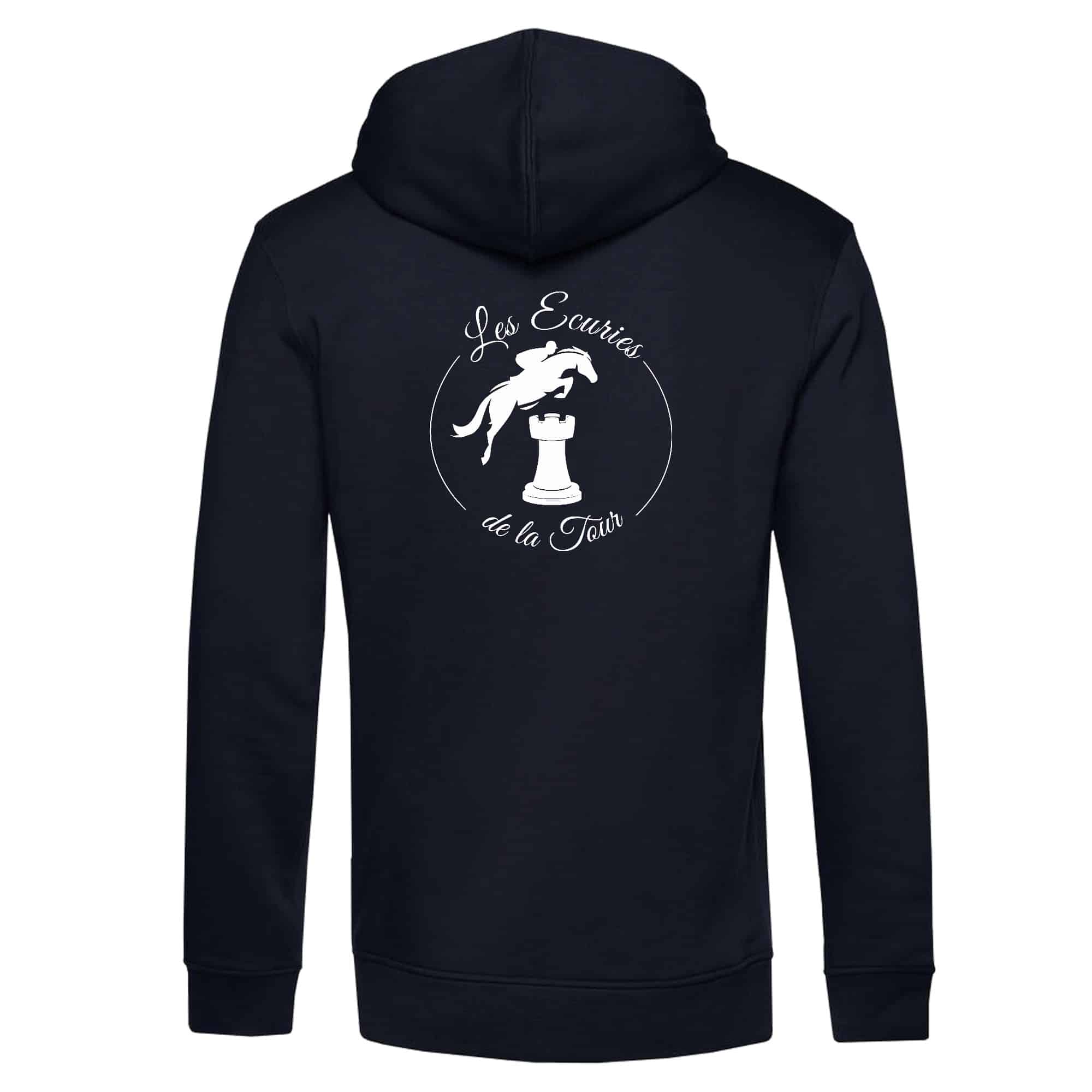 SWEAT A CAPUCHE (homme) - Les écuries de la Tour - Navy - BCU33B – Image 3