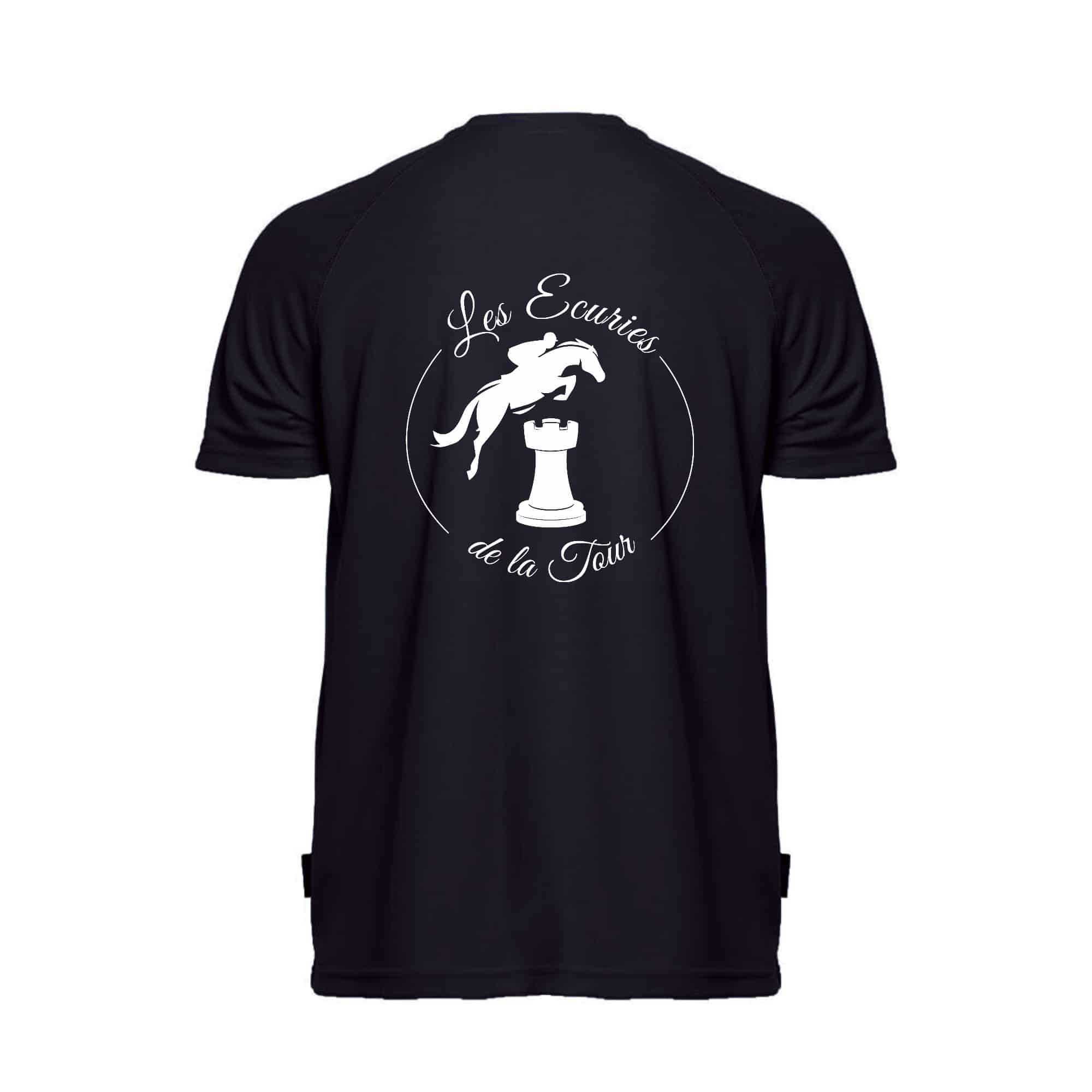 T-Shirt respirant (homme) - Les écuries de la Tour - Navy - PK140 – Image 3