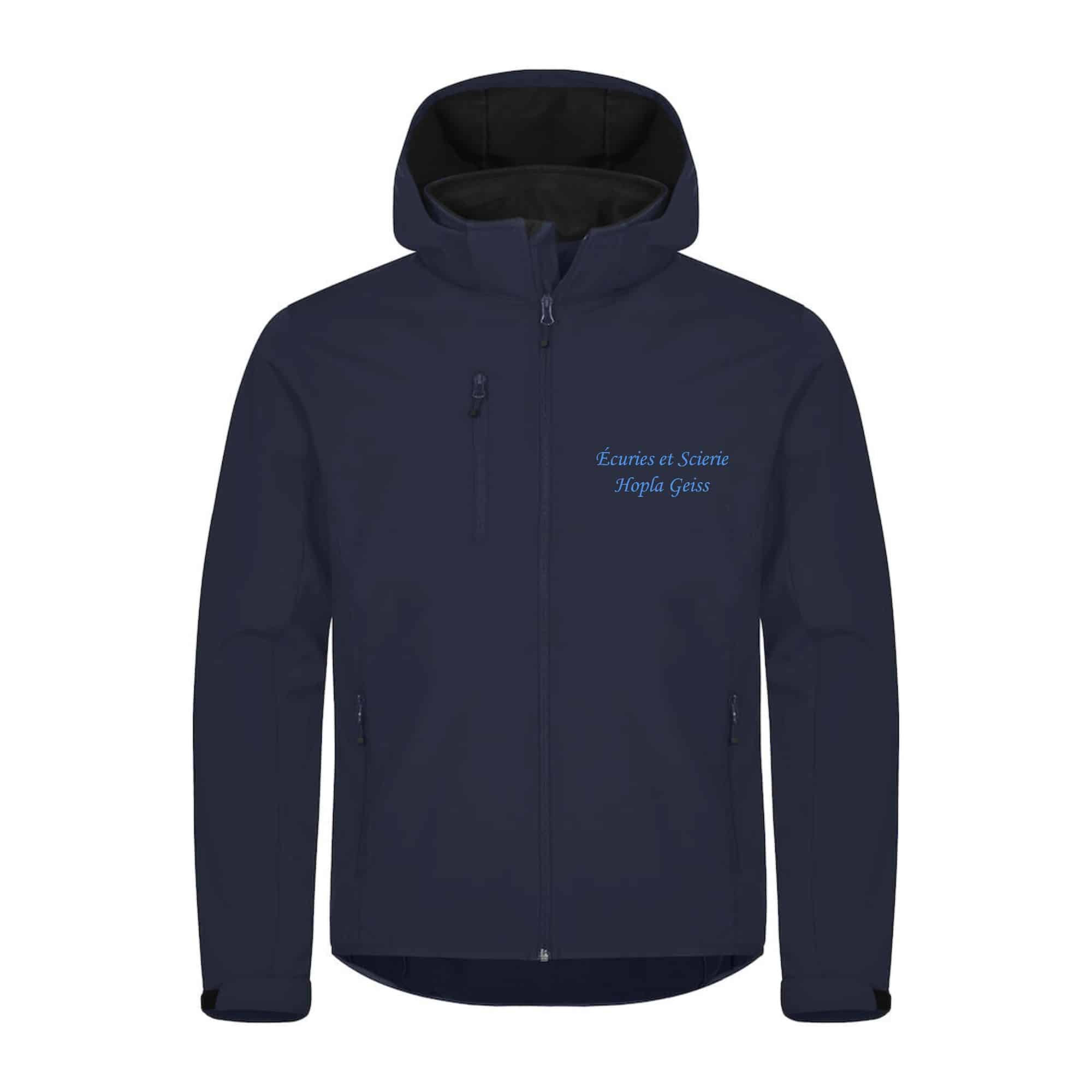 SOFTSHELL "Classic" (homme) - Les Écuries Hopla Geiss - Navy - 0200912