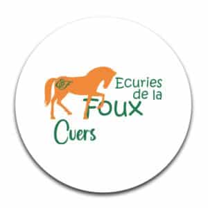 STICKER ROND - LES ECURIES DE LA FOUX - STI001