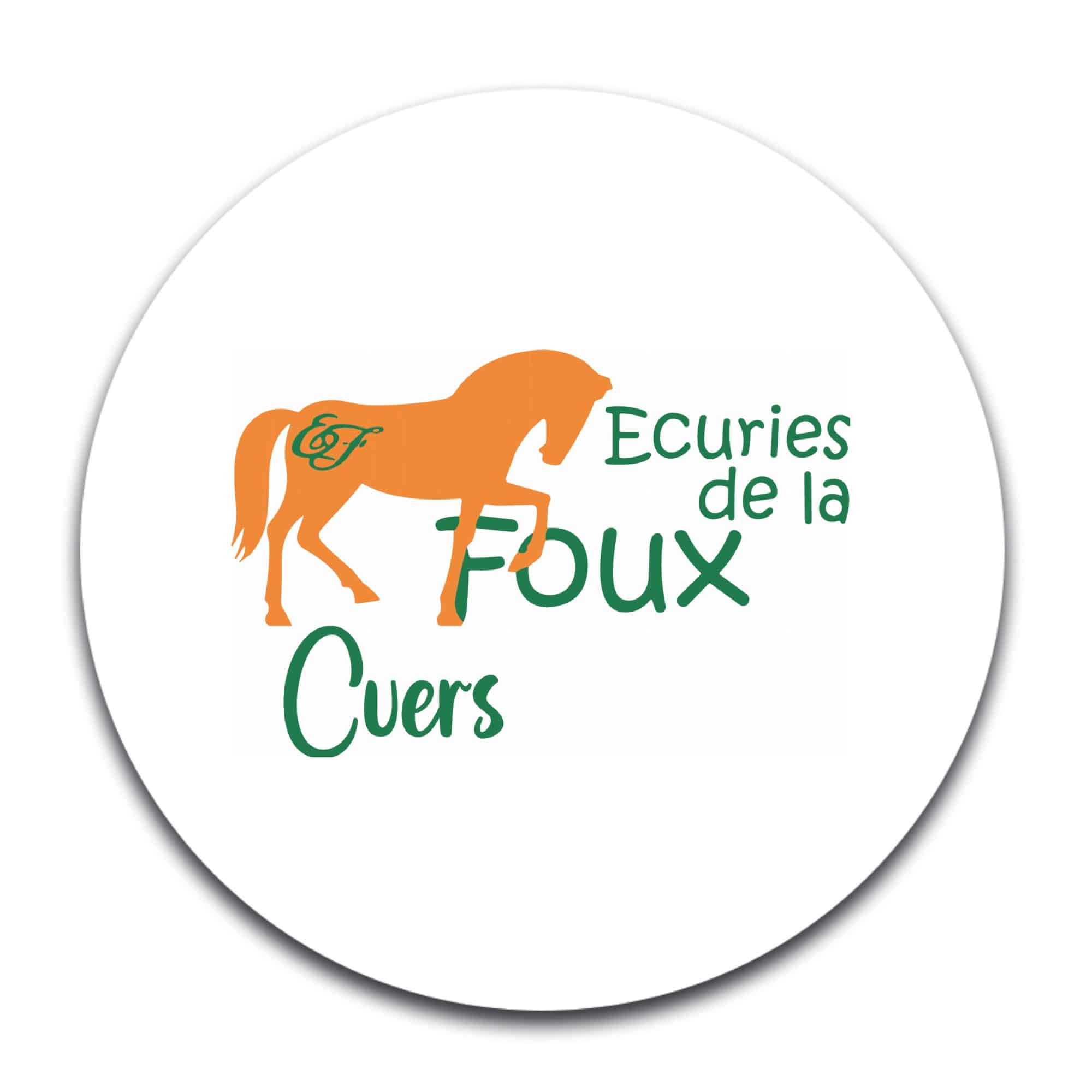 STICKER ROND - LES ECURIES DE LA FOUX - STI001