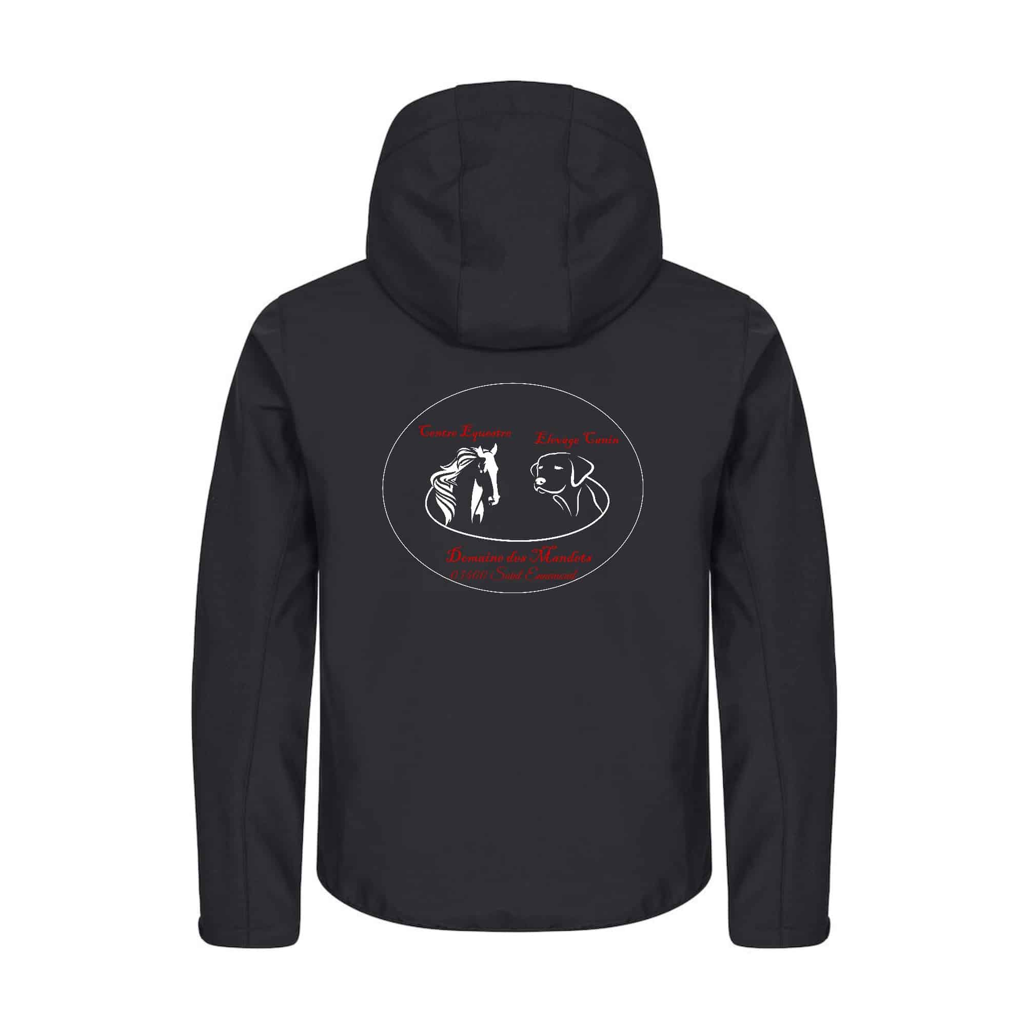 SOFTSHELL "Classic" (homme) - Domaine des mandets - Noir - 0200912 – Image 3