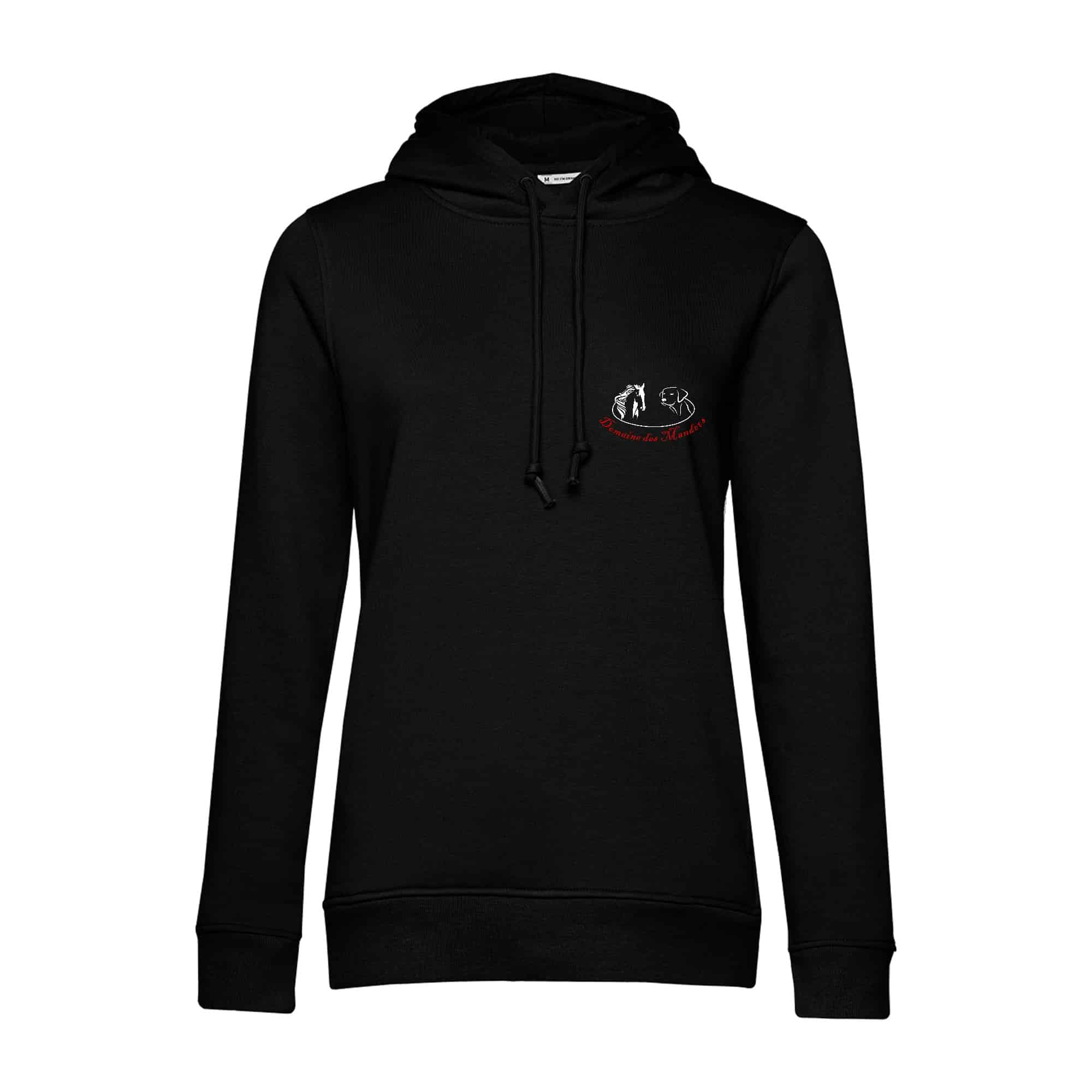 SWEAT A CAPUCHE (femme) – Domaine des mandets - Noir - BCW34B
