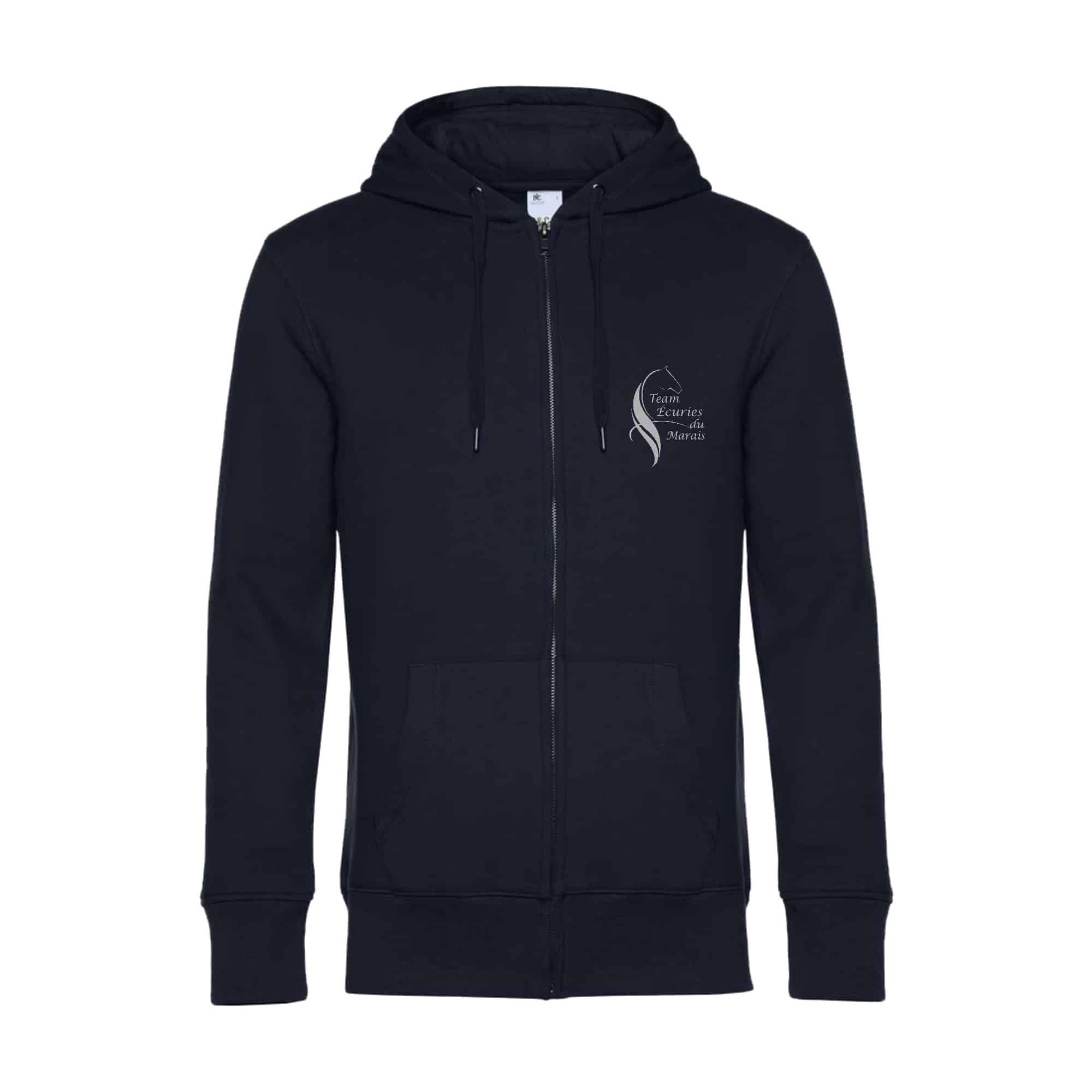 SWEAT ZIPPÉ (enfant) - Écuries du Marais - Navy - K455