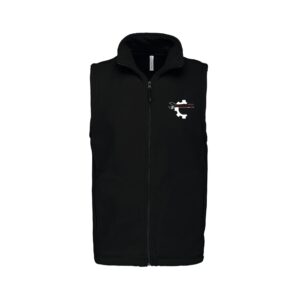 Veste micropolaire zippée sans manches (Homme) – mec'alpes 74 - Noir – K913