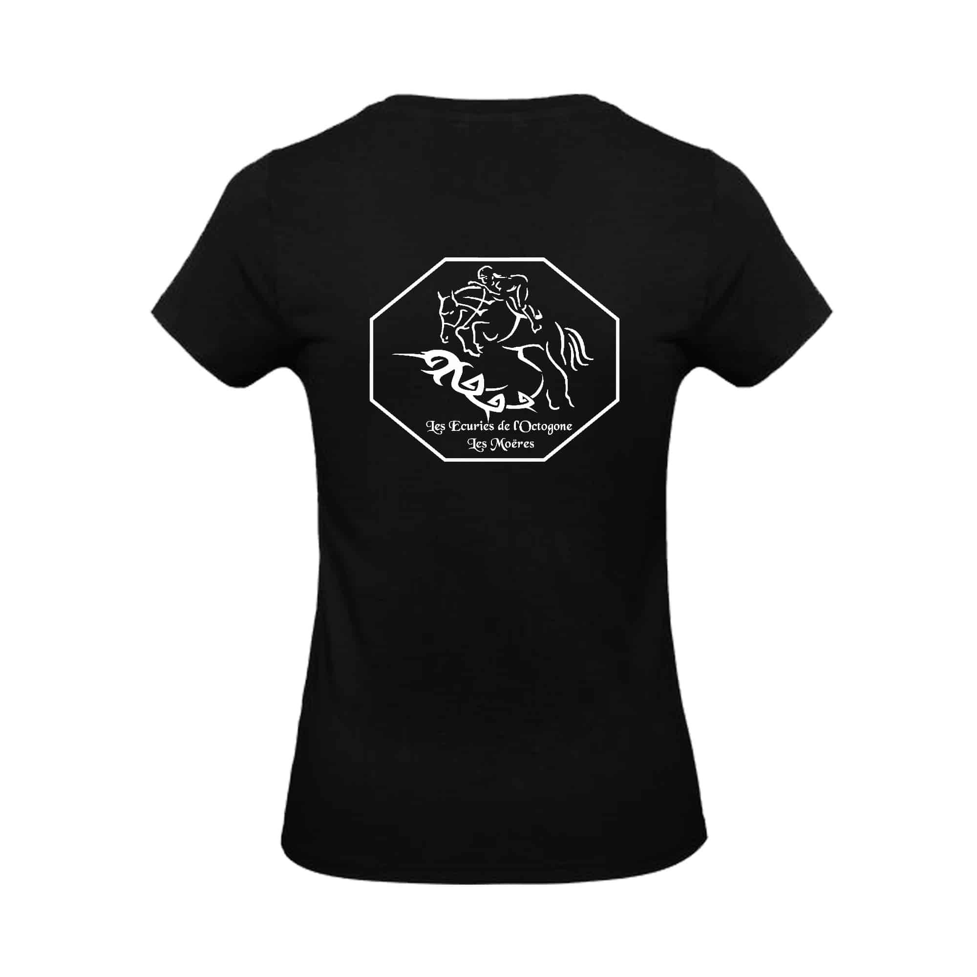 T-SHIRT (femme) - Les écuries de l'octogone - Noir - BC04T – Image 3