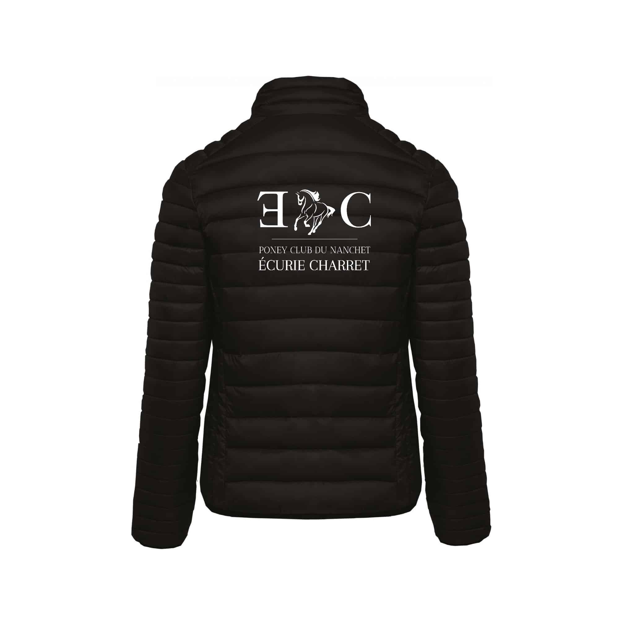 DOUDOUNE AVEC MANCHES (femme) - Poney club du Nanchet – Noir - K6121 – Image 3