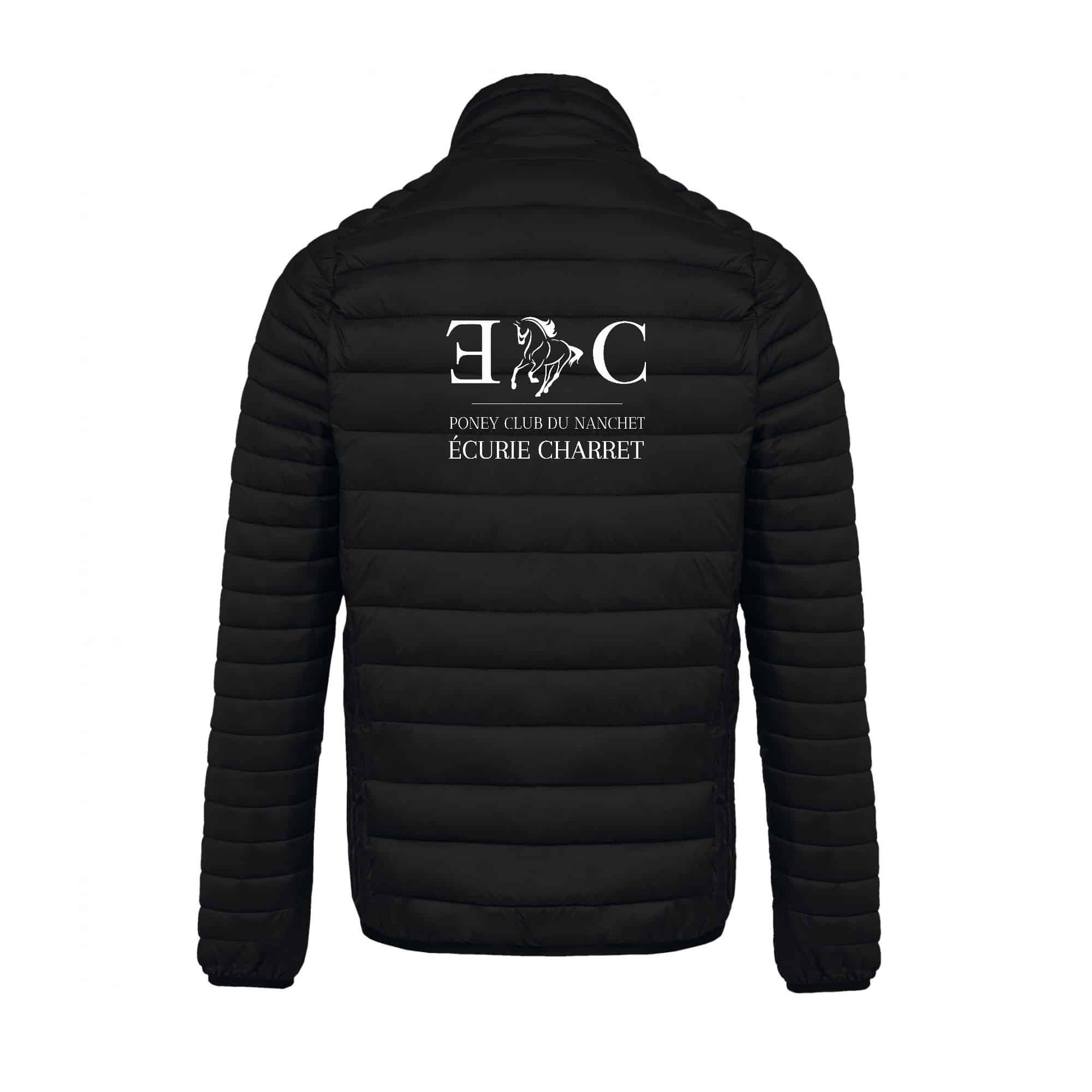 DOUDOUNE AVEC MANCHES (homme) - Poney club du Nanchet – Noir - K6120 – Image 3