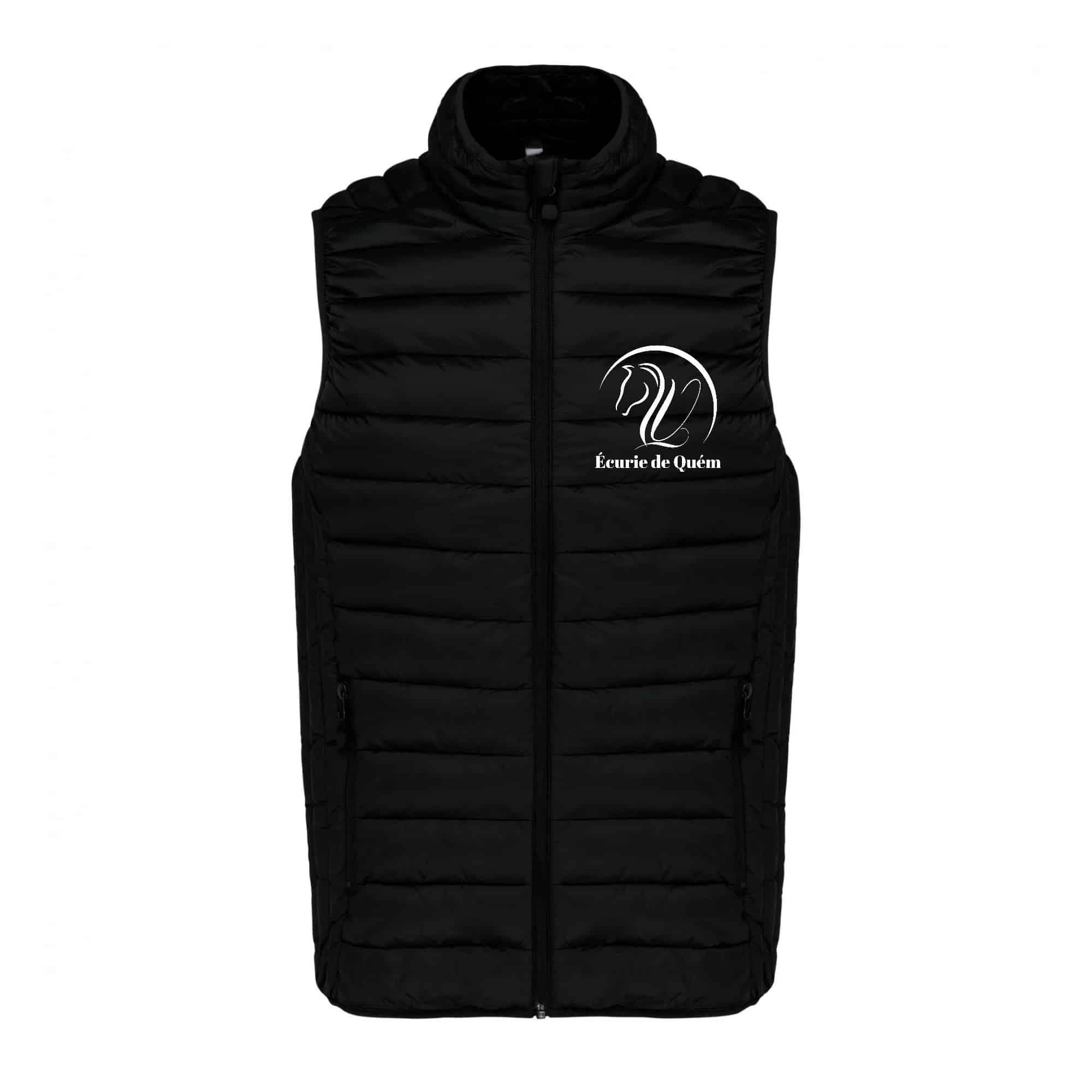 DOUDOUNE SANS MANCHES (femme) - Écurie de Quém - Noir - K6114