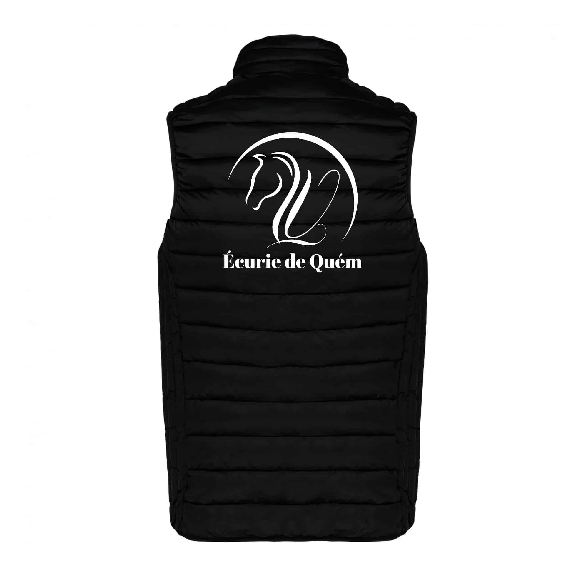 DOUDOUNE SANS MANCHES (femme) - Écurie de Quém - Noir - K6114 – Image 3