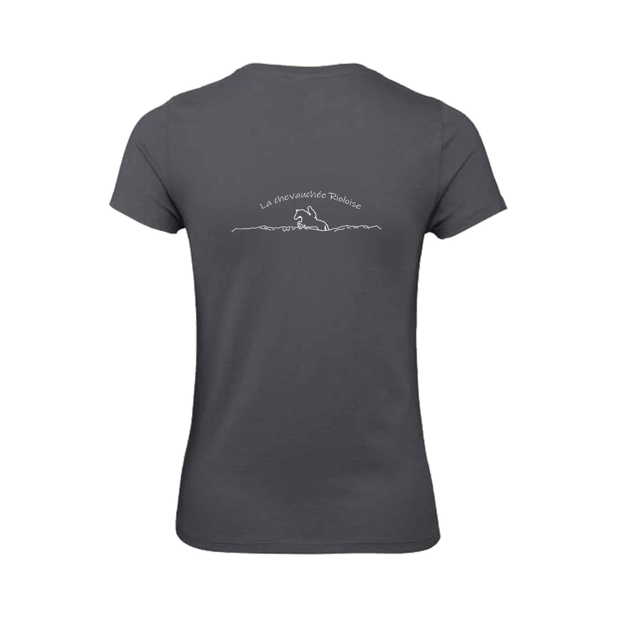 T-SHIRT (femme) - la chevauchée rioloise - Gris Anthracite - BC04T – Image 3