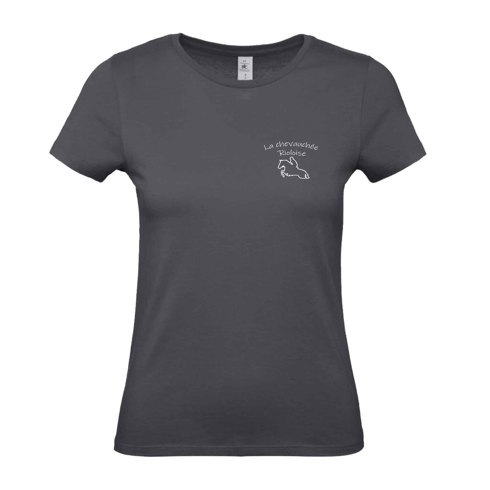 T-SHIRT (femme) - la chevauchée rioloise - Gris Anthracite - BC04T