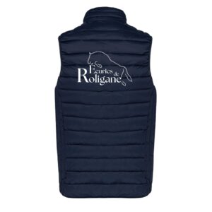 DOUDOUNE SANS MANCHES (homme) - Ecuries de Roligane- Navy - K6113