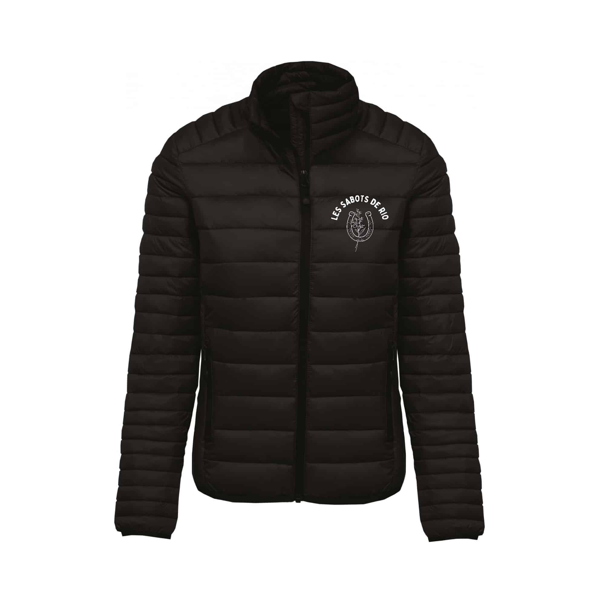 DOUDOUNE AVEC MANCHES (femme) - Les Sabots de Rio - Noir - K6121