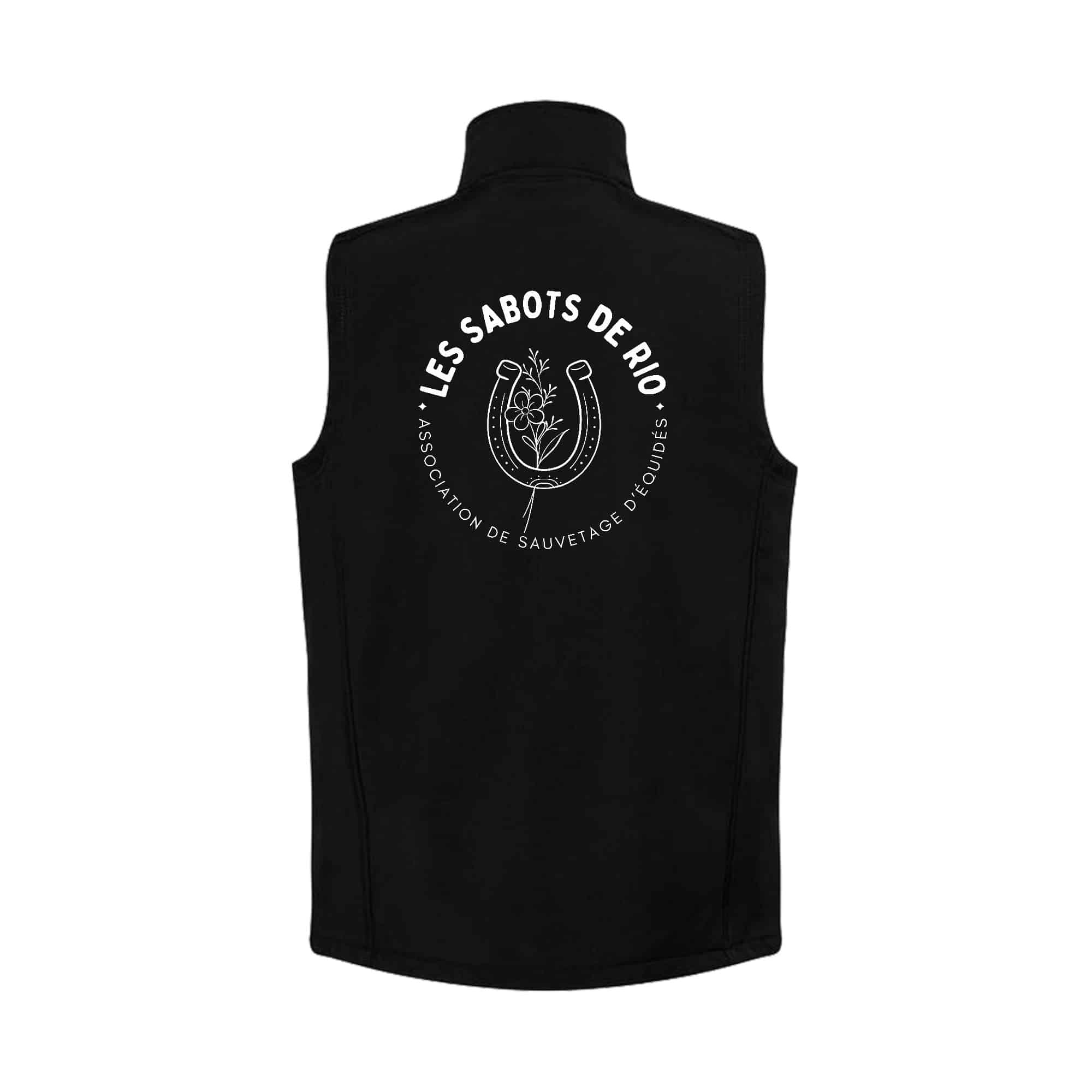 SOFTSHELL SANS MANCHE (femme) – Les Sabots de Rio - Noir - R232F – Image 2
