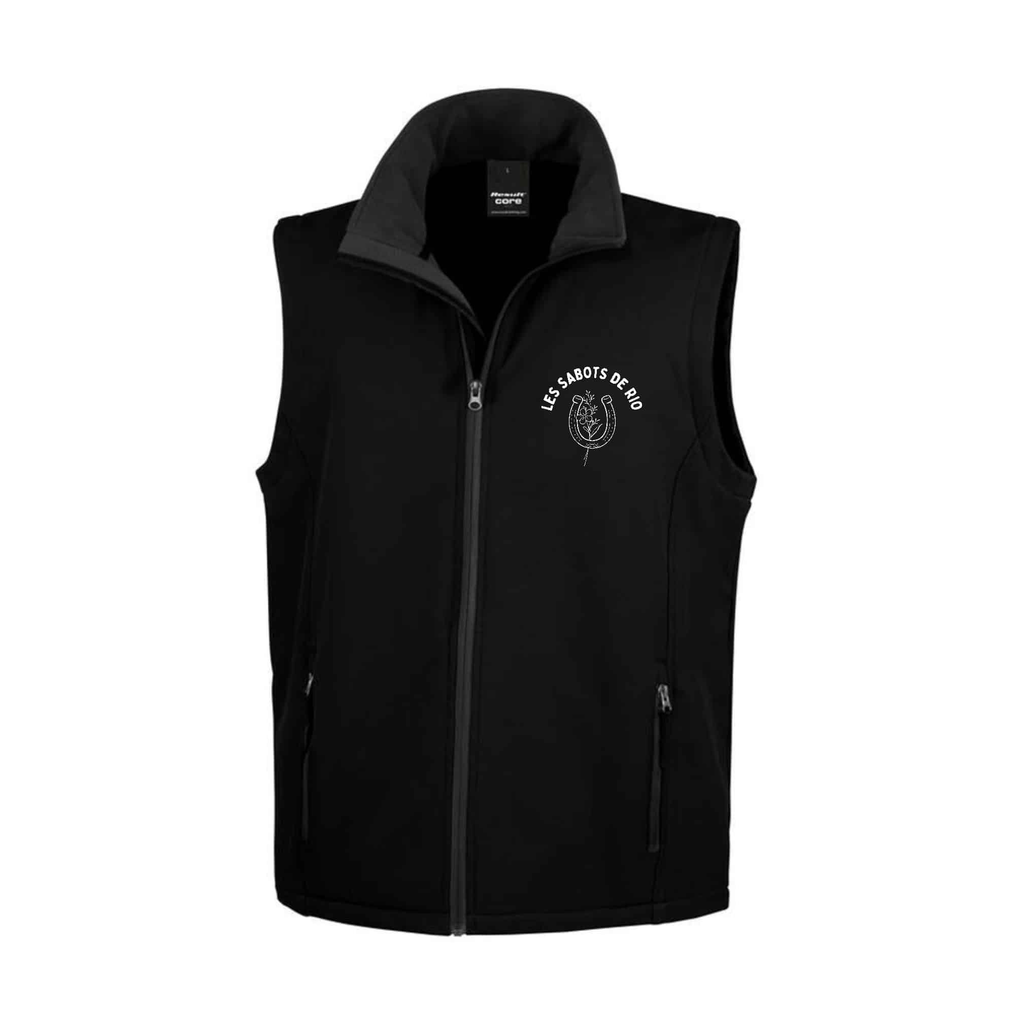 SOFTSHELL SANS MANCHE (femme) – Les Sabots de Rio - Noir - R232F