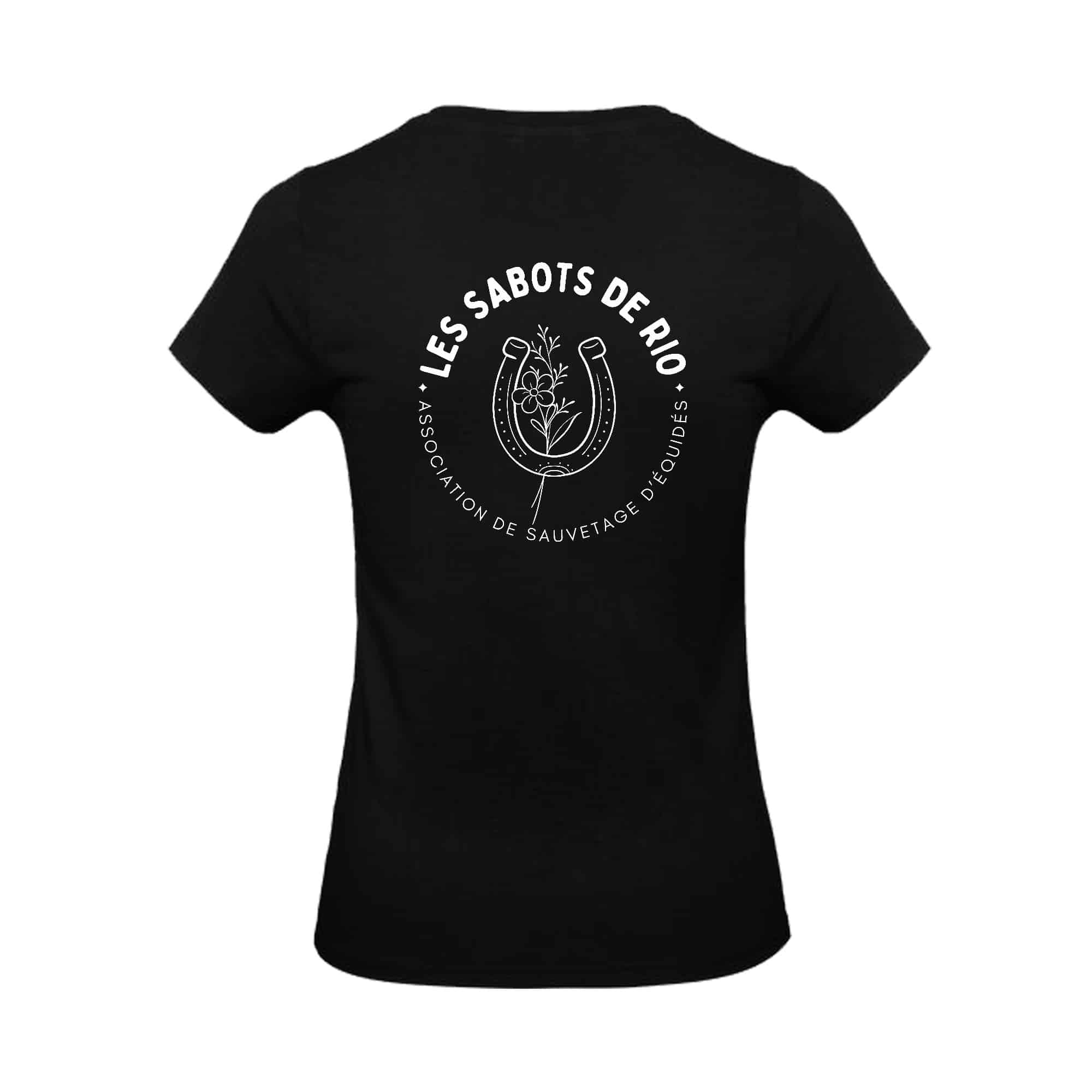 T-SHIRT (femme) - Les Sabots de Rio - Noir - BC04T – Image 3