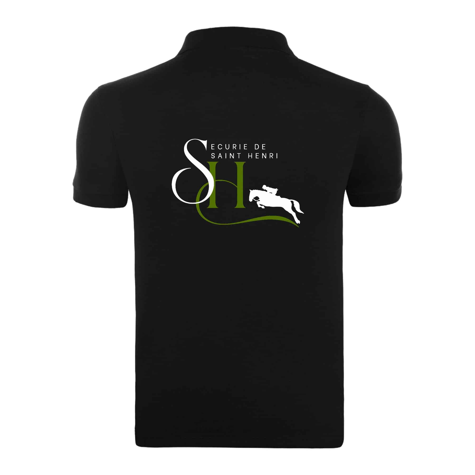 POLO (homme) - Ecurie de Saint Henri - Noir - BCID1 – Image 3