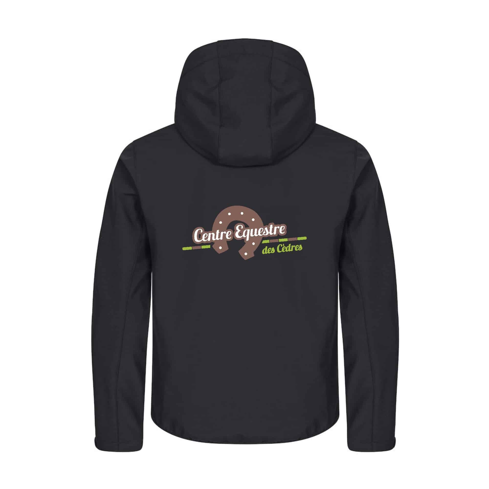 SOFTSHELL "Classic" (homme) - Centre Equestre des Cèdres - Noir - 0200912 – Image 3