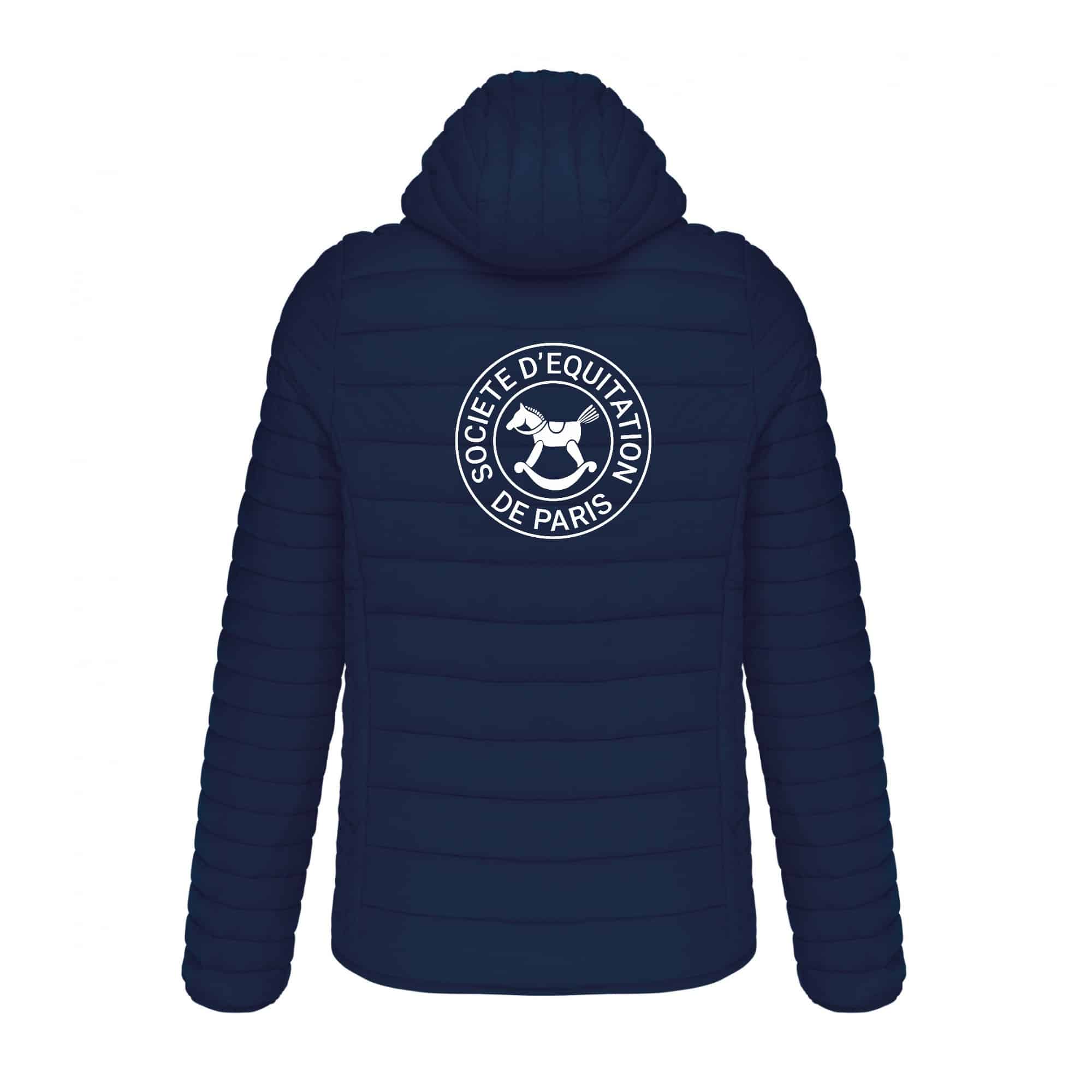 DOUDOUNE AVEC MANCHES ET CAPUCHE (homme) - Société d'Equitation de Paris - navy - K6110 – Image 3