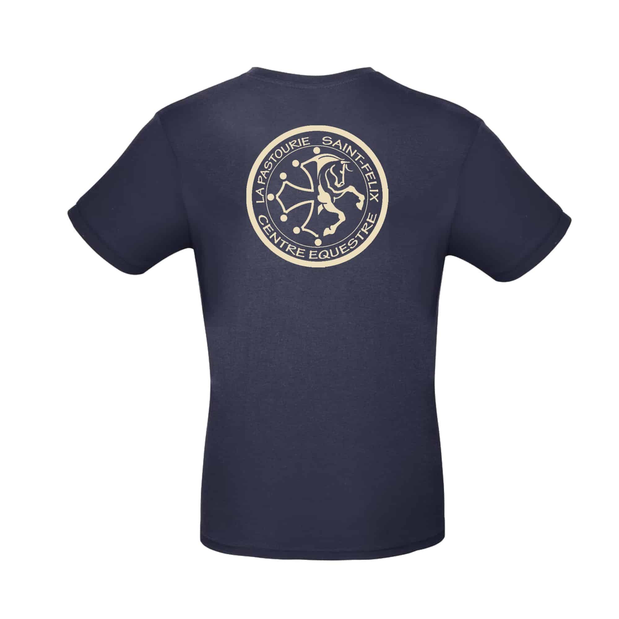 T-SHIRT (homme) - centre équestre de saint félix - Navy - BC03T – Image 3