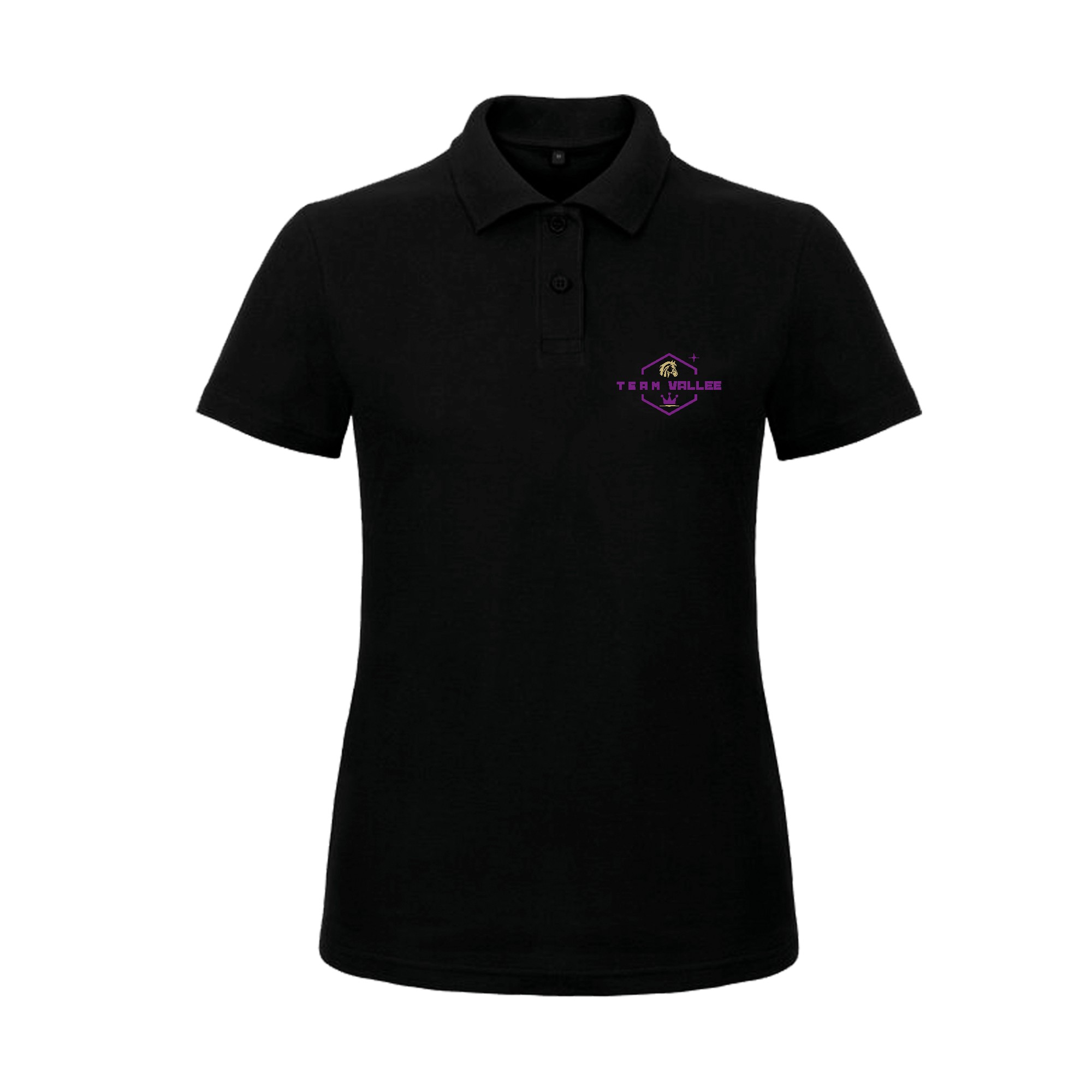 Polo premium (femme) - Team vallée équitation - Noir - BCW463