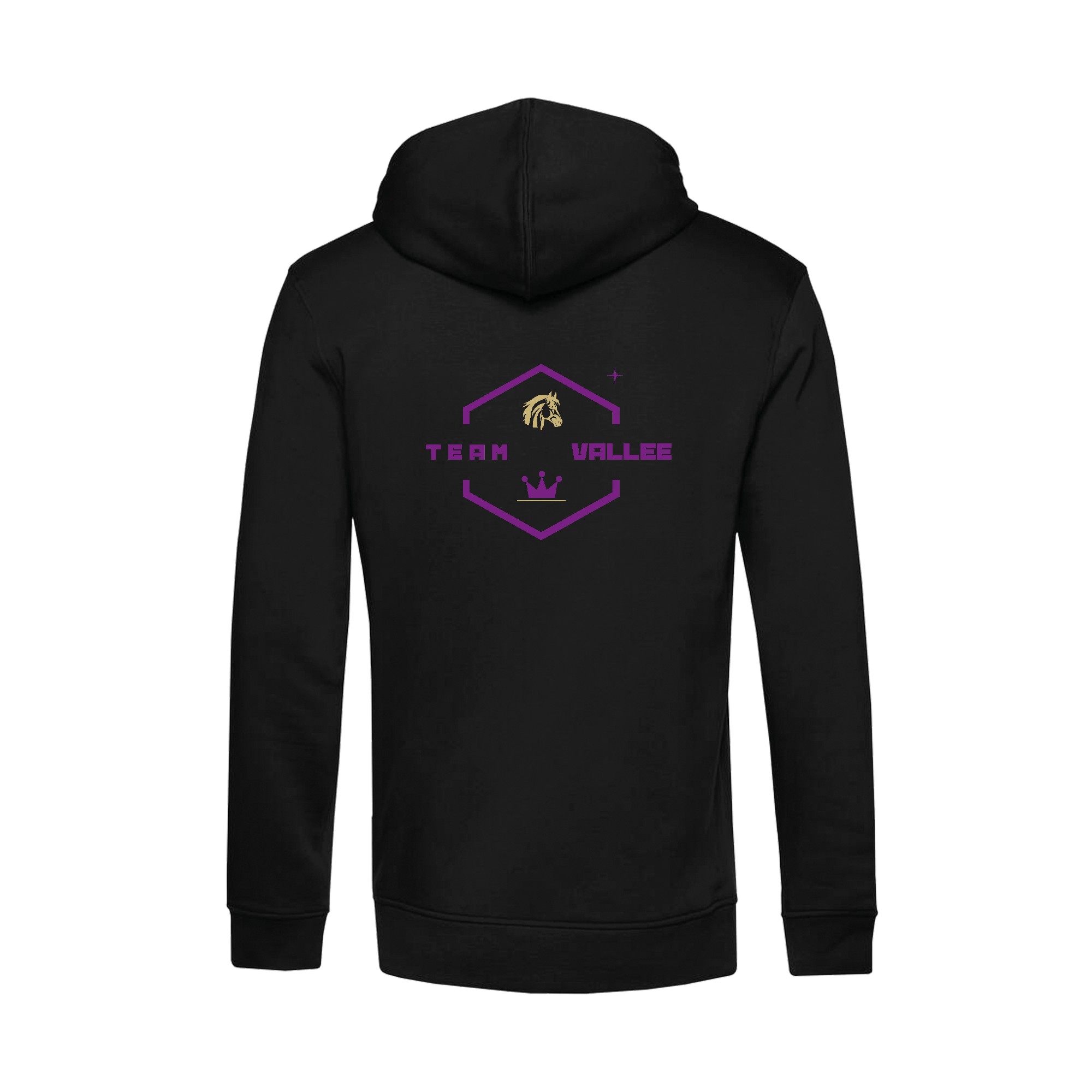 SWEAT A CAPUCHE (enfant) - Team vallée équitation - Noir - K477 – Image 2