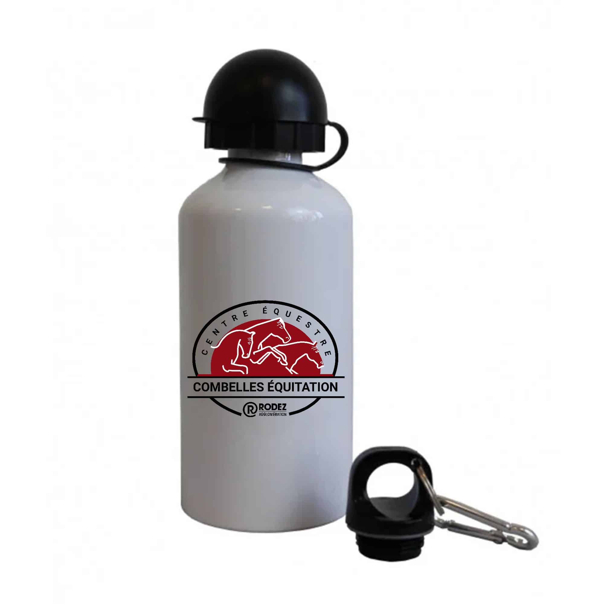 Gourde Aluminium 500ml bouchon rond - Combelles centre équestre - GRD002