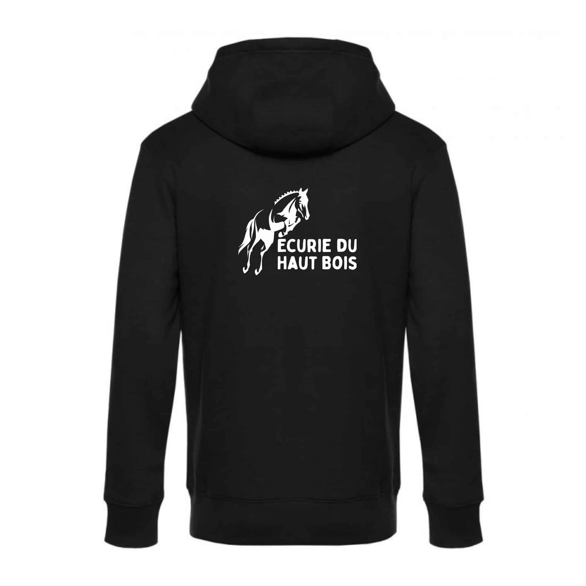 SWEAT ZIPPÉ (enfant) - Ecurie du haut Bois - Noir - K455 – Image 3
