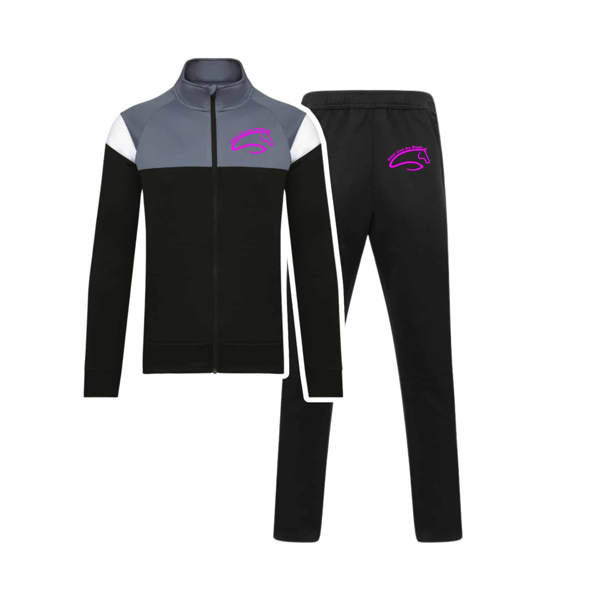 Ensemble de survetement (adulte) - Poney-club des Bréats - Noir - ES001
