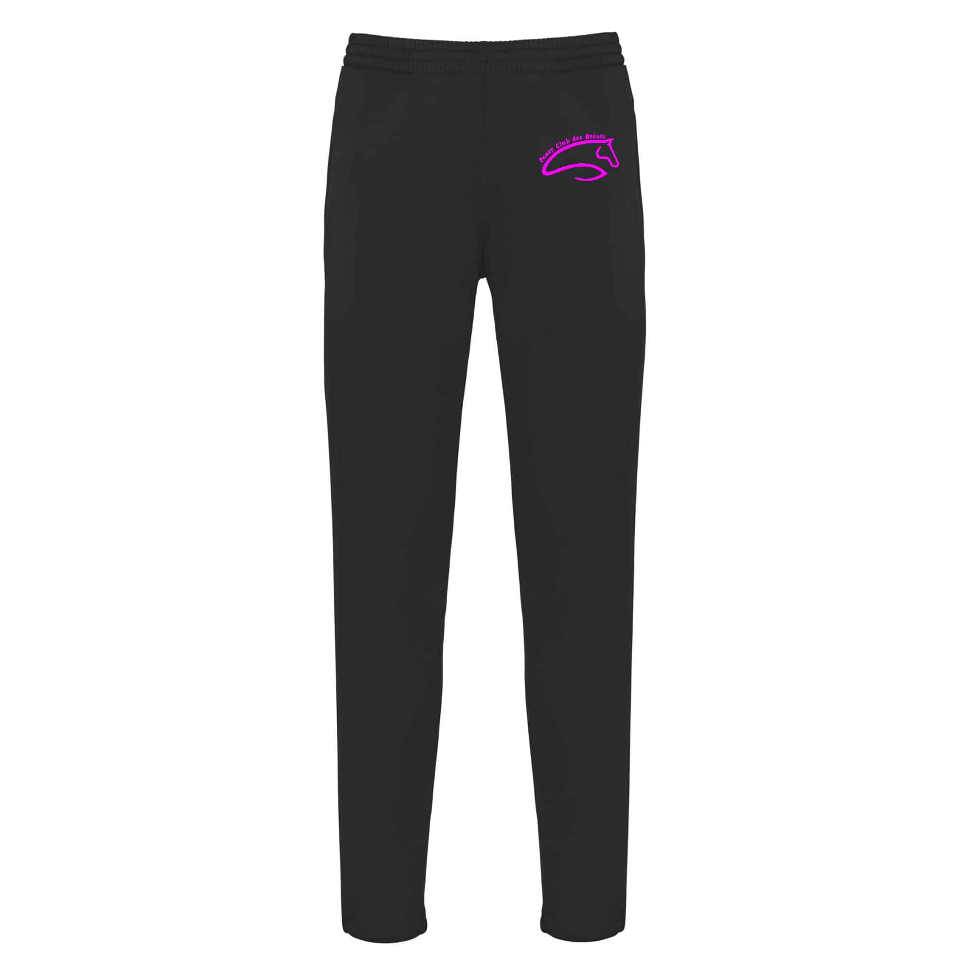 Pantalon de survêtement (enfant) - Poney-club des Bréats - Noir - PA1041