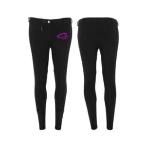 Pantalon d'équitation RIDING WORLD (enfant) - Poney-club des Bréats - Noir - 989070