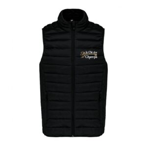 DOUDOUNE SANS MANCHES (enfant) - les amis des écuries la clé des champs - Noir - K6115