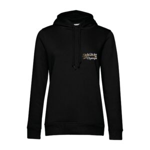 SWEAT A CAPUCHE (femme) – les amis des écuries la clé des champs - Noir - BCW34B