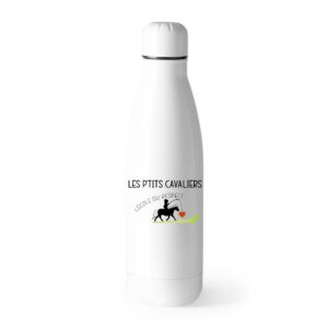 Gourde Blanche 500ml - Les P'tits Cavaliers - GRD001
