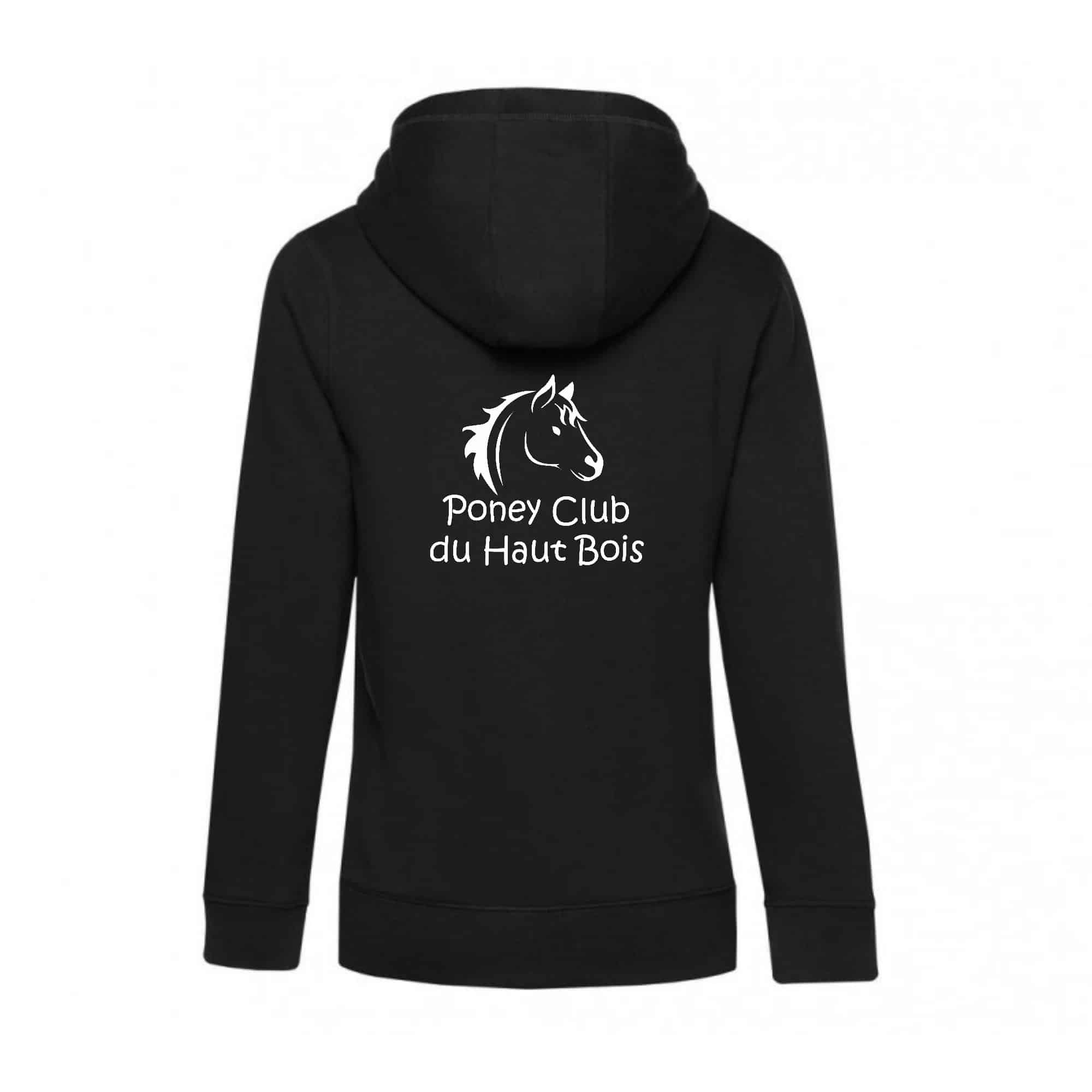 SWEAT A CAPUCHE (femme) – Ecurie du haut Bois - Noir - BCW34B – Image 5