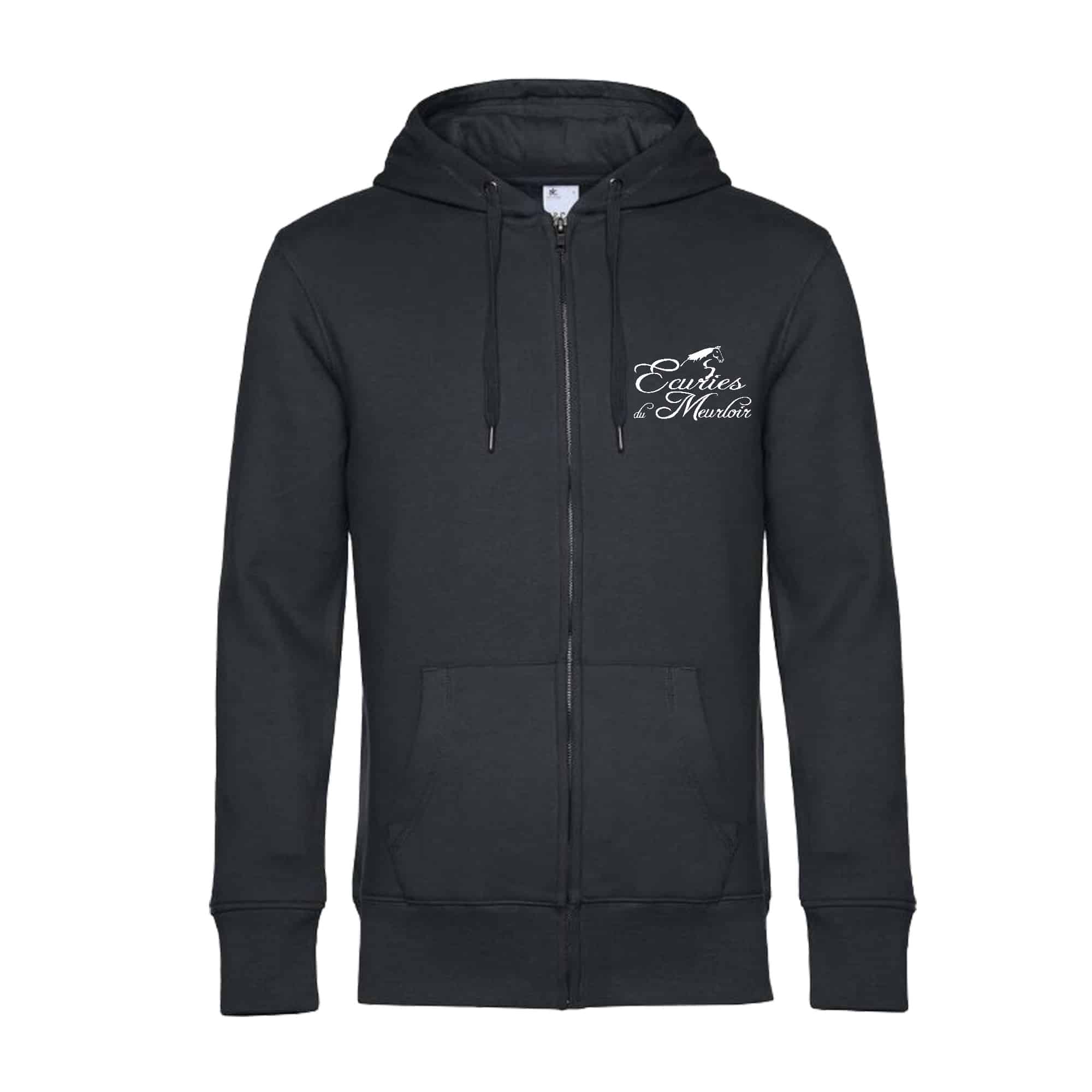 SWEAT ZIPPÉ (Homme) - ECURIES DU MEURLOIR - Gris Anthracite - BCU03K