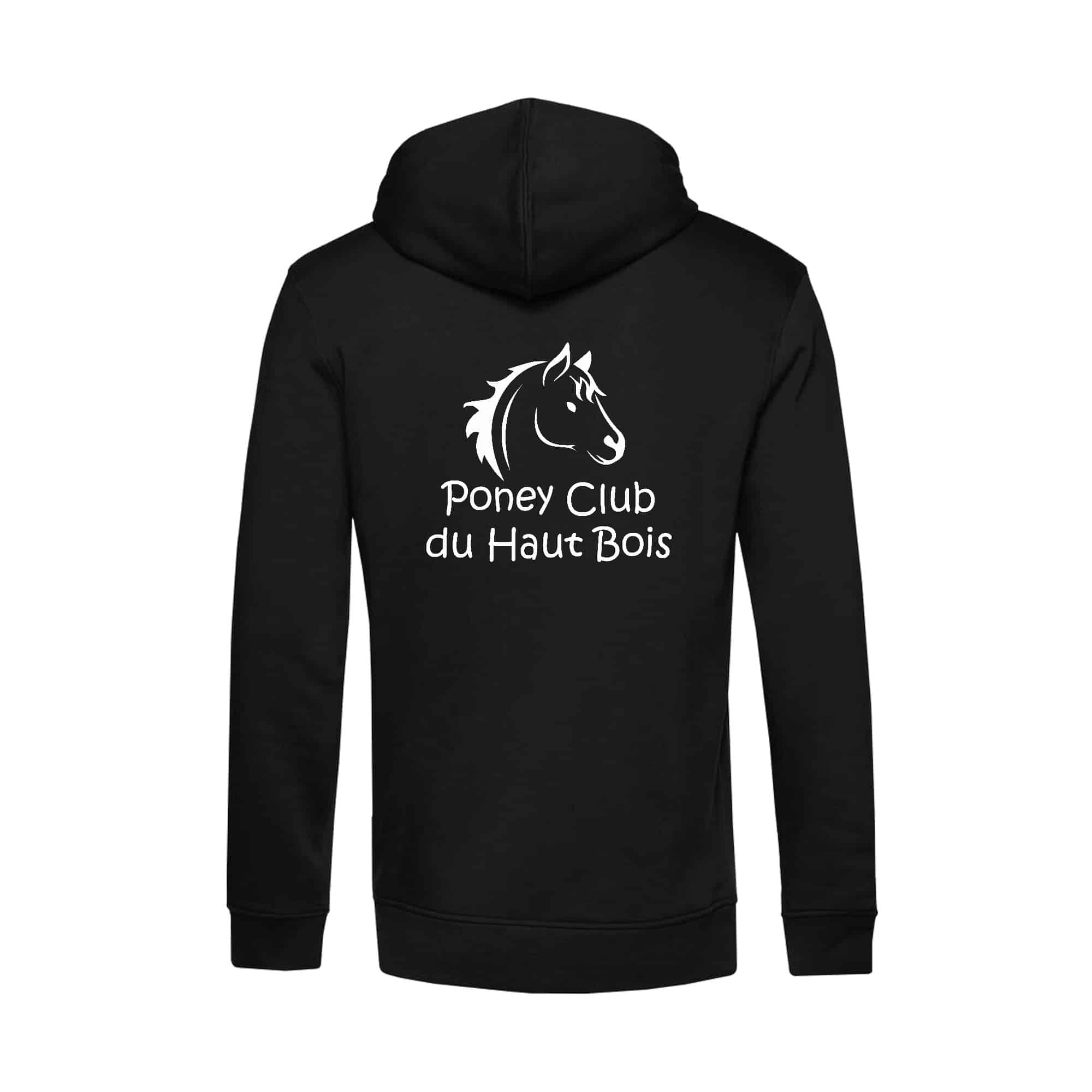 SWEAT ZIPPÉ (enfant) - Ecurie du haut Bois - Noir - K455 – Image 4