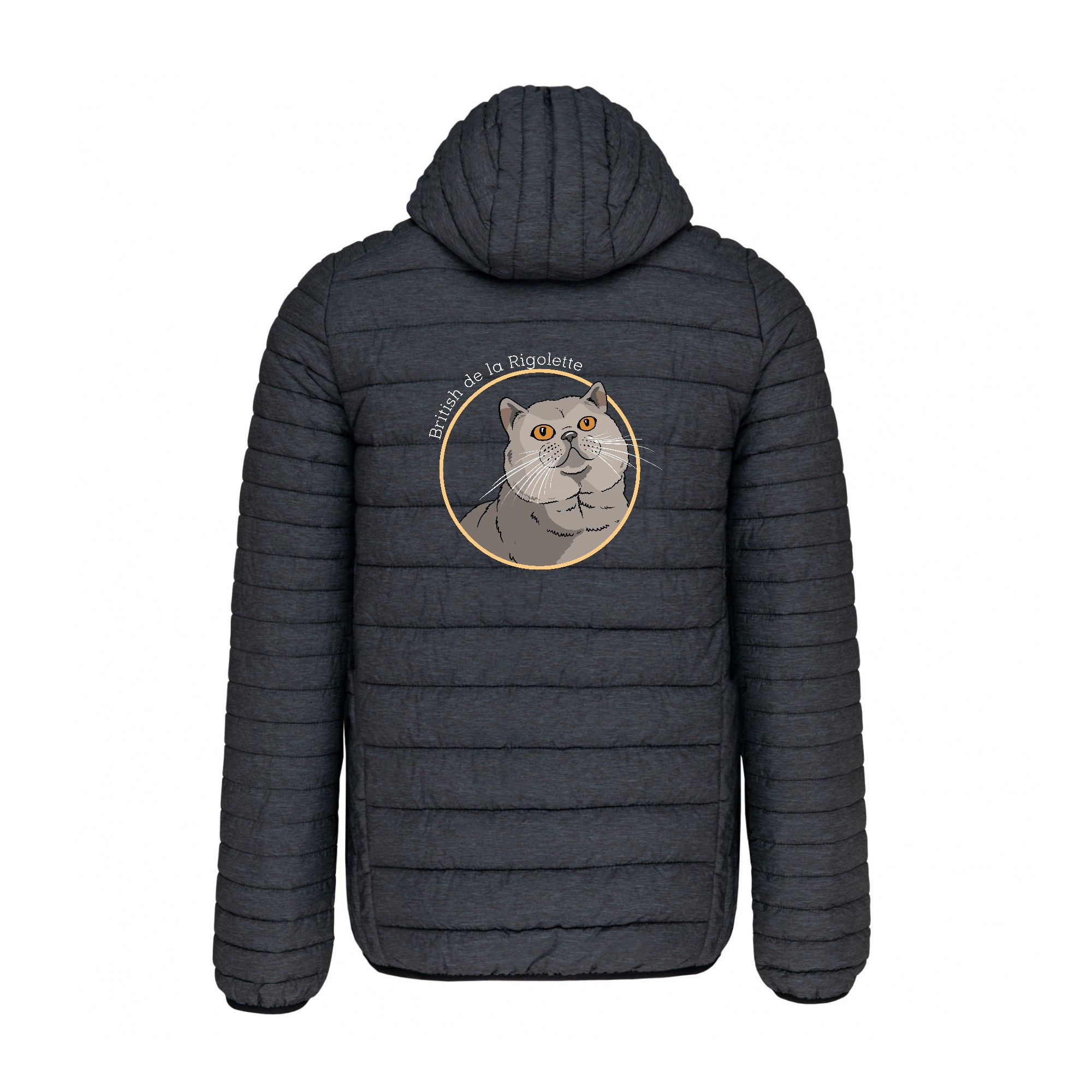 DOUDOUNE AVEC MANCHES ET CAPUCHE (homme) - La Rigolette - Gris Anthracite - K6110 – Image 3