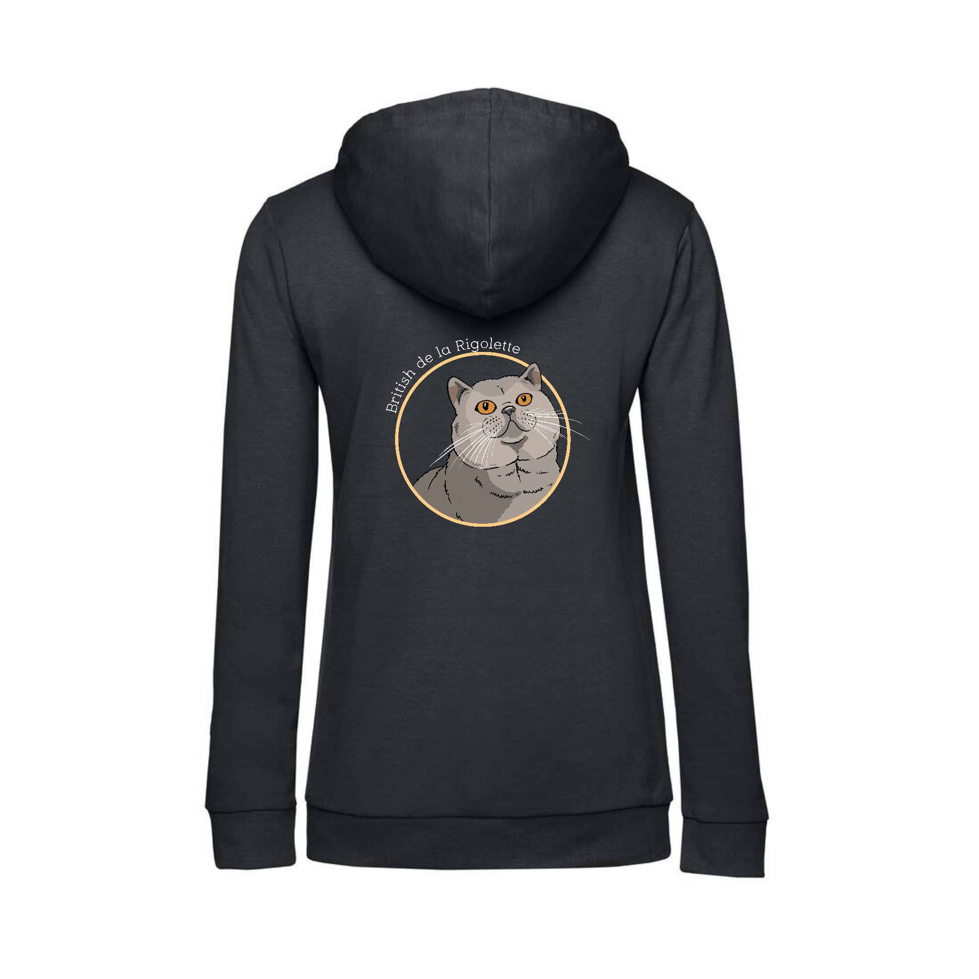 SWEAT ZIPPÉ (femme) - La Rigolette - Gris Anthracite - BCW03Q – Image 3