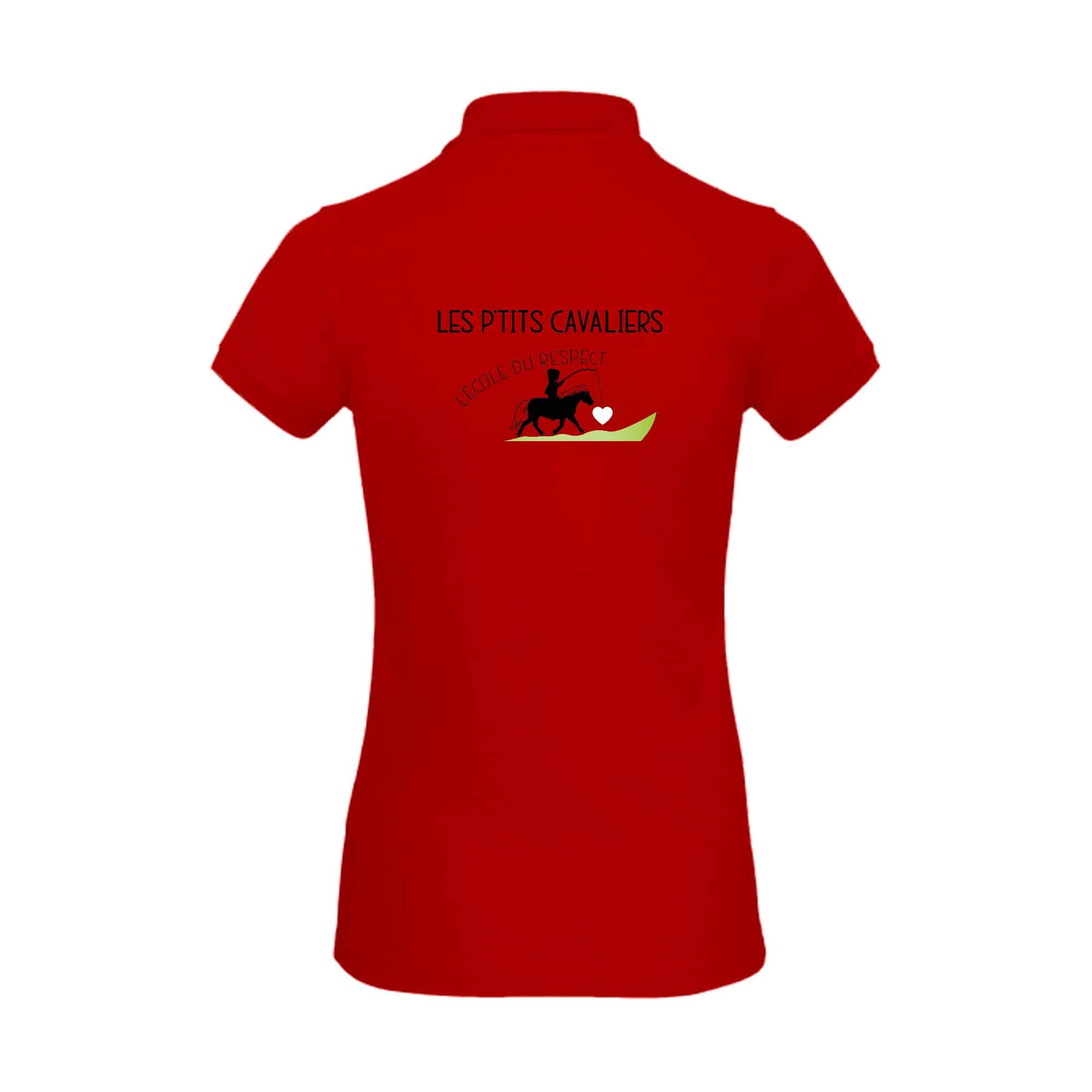 POLO (femme) - Les P'tits Cavaliers - Rouge - BCI1F – Image 3