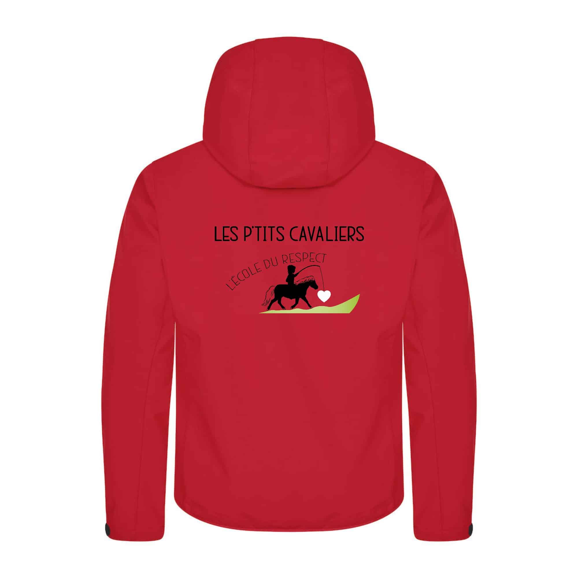 SOFTSHELL "Classic" (homme) - Les P'tits Cavaliers - Rouge - 0200912 – Image 3