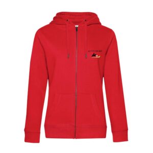SWEAT ZIPPÉ (femme) - Les P'tits Cavaliers - Rouge - BCW03Q