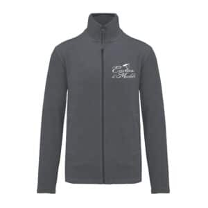 Veste micropolaire zippée (homme) – ECURIES DU MEURLOIR - Gris Anthracite – K911