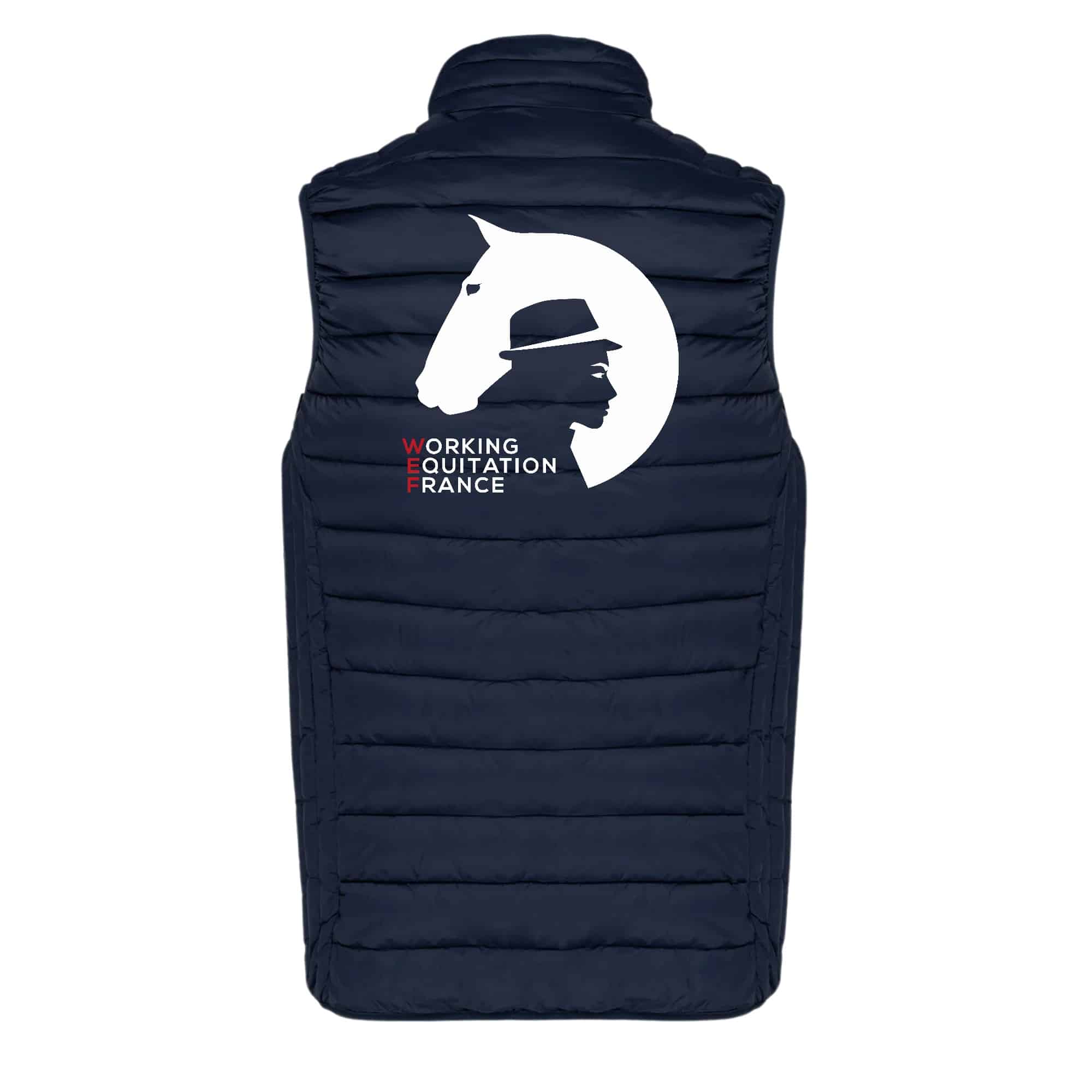 DOUDOUNE SANS MANCHES (homme) - ASSOCIATION FRANCAISE DU LUSITANIEN / WORKING EQUITATION FRANCE - Navy - K6113 – Image 5