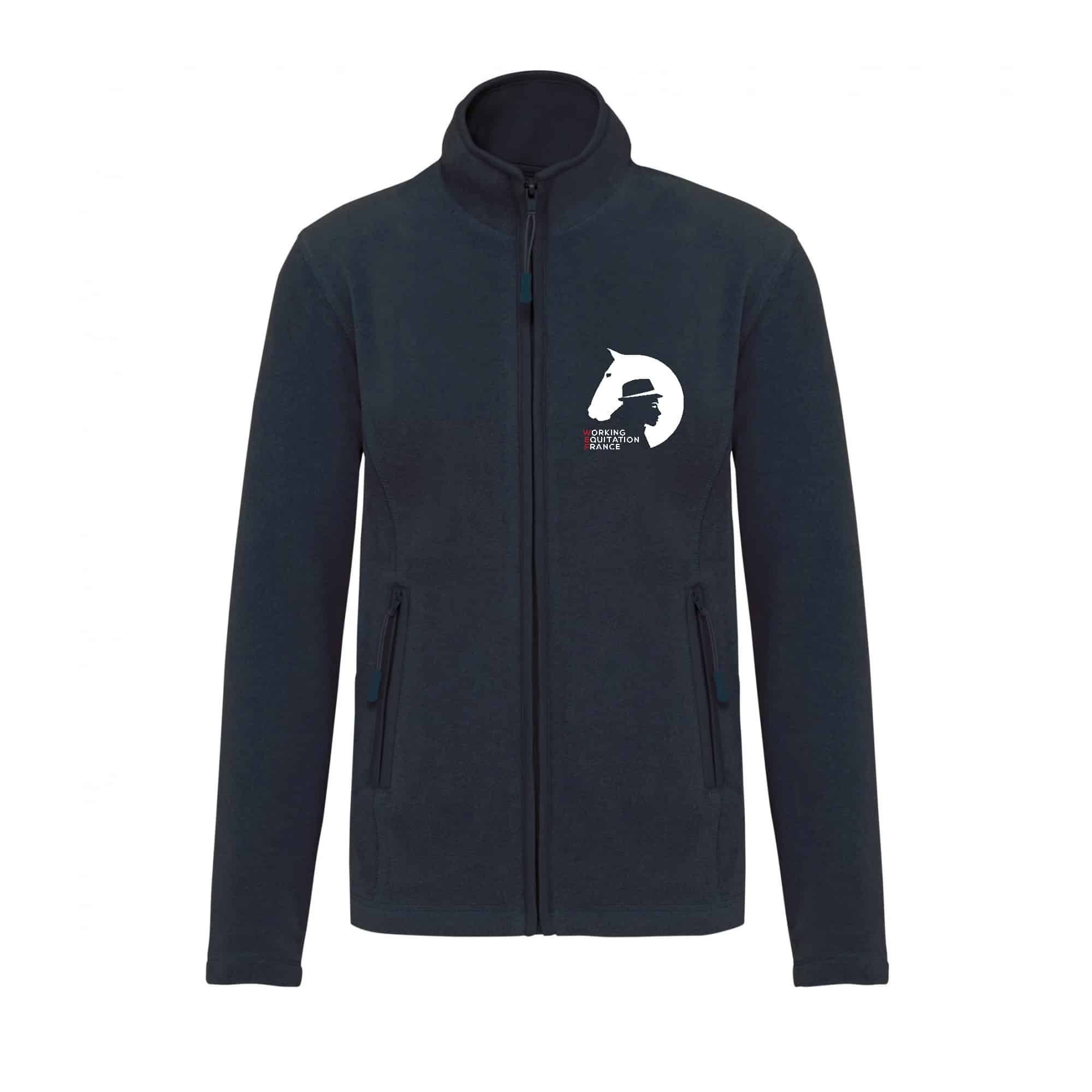 Veste micropolaire zippée (enfant) – ASSOCIATION FRANCAISE DU LUSITANIEN / WORKING EQUITATION FRANCE - Navy – K920 – Image 5