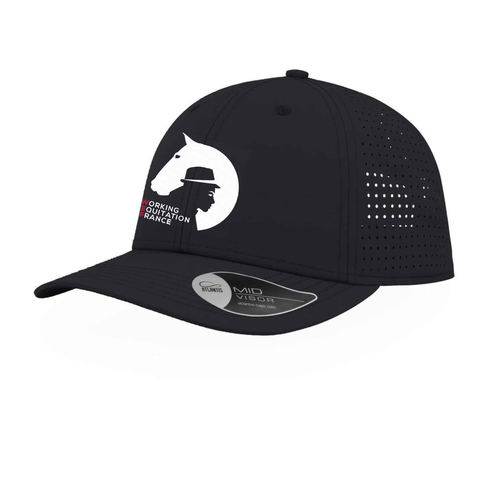 Casquette ventilée - ASSOCIATION FRANCAISE DU LUSITANIEN / WORKING EQUITATION FRANCE - Navy - AT182 – Image 2