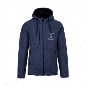 Veste à capuche chinée (femme) -  Pétanque castelnaudaise - Navy - PA366