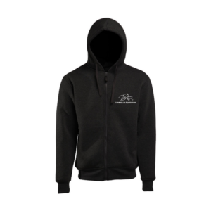 Sweat capuche zippé doublé polaire sherpa (unisexe) - Combelles centre équestre - Noir - K4016