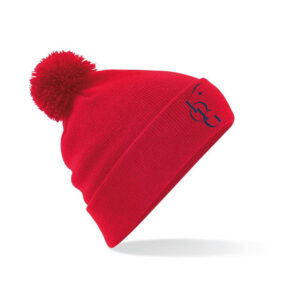 BONNET AVEC POMPOM - FPG Consult - Rouge - BF426